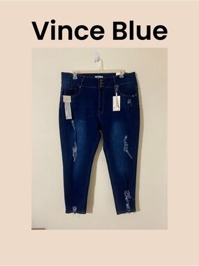 Vince Blue High Rise Skinny Jeans Size 24 NWT